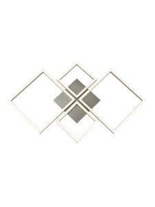 Wall Lighting - Searchlight Wall Art 4Lt LED Flush Light Satin Silver (2914SS)