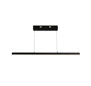 Ceiling Pendants - Searchlight Layla Gesture Control Pendant Black Metal & Opal Acrylic (30228BK)