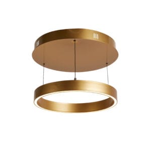 Ceiling Pendants - Searchlight Layla Gesture Control Pendant Gold Metal & Opal Acrylic (30410GO)