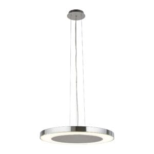 Ceiling Pendants - Searchlight Lexi Pendant Chrome Metal & Crushed Ice Effect Glass (3090-50CC)