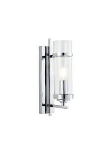 Wall Lighting - Searchlight Milo Wall Light Chrome Metal & Glass (3091-1CC)