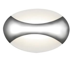 Wall Lighting - Searchlight Glow LED Wall Light Oval Chrome/Sand White (3420CC)