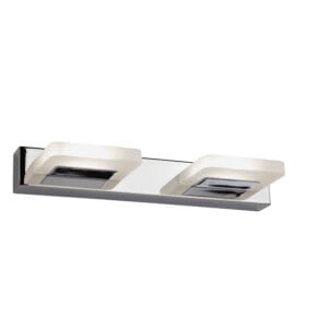 Wall Lighting - Searchlight Luna 2Lt LED Wall Light Chrome & Frosted Glass (3752-2CC)