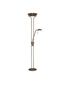 Floor Lamps - Searchlight Mother & Child Floor Lamp Antique Brass Metal & Glass (4329AB)