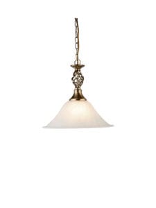 Ceiling Pendants - Searchlight Cameroon Pendant Antique Brass Metal & Glass (4581-14AB)