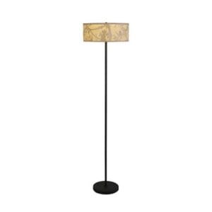 Floor Lamps - Searchlight Isla 3Lt Floor Lamp Recycled Paper Shade and Black Metal (47812NA)