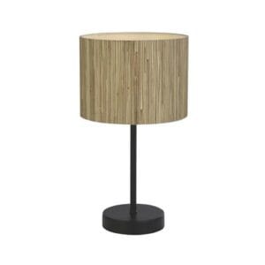 Table Lamps - Searchlight Meadow 1Lt Table Lamp Natural Grass Shade and Black Metal (49712BK)