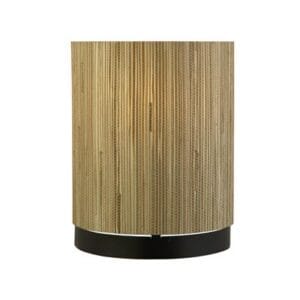 Wall Lighting - Searchlight Meadow 1Lt Wall Light Natural Grass Shade and Black Metal (49714BK)
