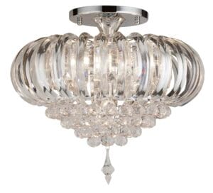 Searchlight Sigma 5Lt Flush Chrome Metal & Acrylic