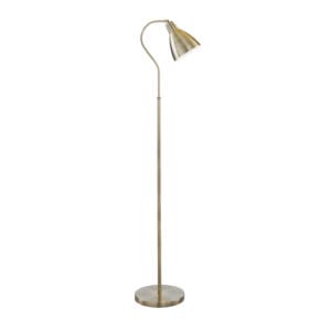 Floor Lamps - Searchlight Adjustable Floor Lamp Antique Brass (5026AB)