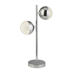 Table Lamps - Searchlight Marbles Table Lamp Chrome Metal & Crystal Sand (5087CC)