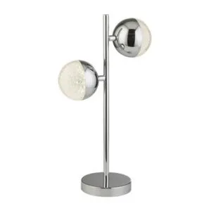 Searchlight Marbles Table Lamp Chrome Metal & Crystal Sand