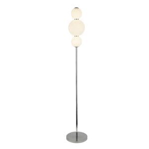 Floor Lamps - Searchlight Snowball 3Lt Floor Lamp Chrome Metal & Opal Glass (51021-3CC)
