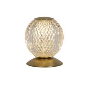 Table Lamps - Searchlight Allure Table Lamp Satin Brass Metal & Clear Acrylic (51482SB)