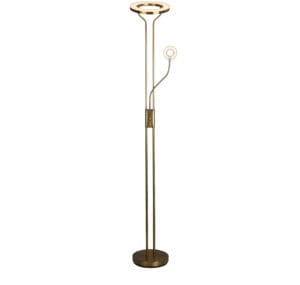 Floor Lamps - Searchlight Mother & Child Floor Lamp Satin Brass Metal (55601SB)