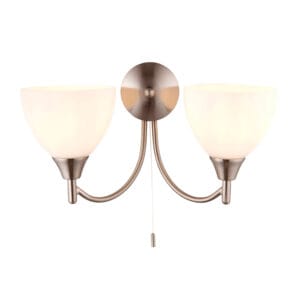 Endon Alton Twin Wall Light ( Nickel)