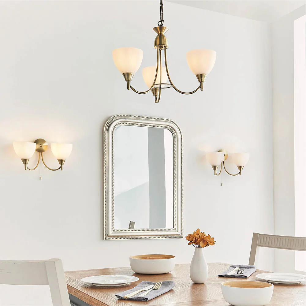 Ceiling Pendants - Endon Alton 3lt Pendant (1805-3AN) - View 3
