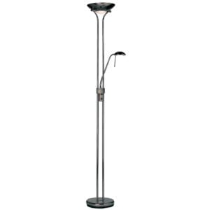 Floor Lamps - Endon Rome Mother & Child 230W & 33W Floor Lamp (Black Chrome) (ROME-BC)