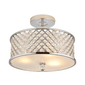Endon Hudson 3lt Semi Flush Ceiling Light (Polished Chrome)