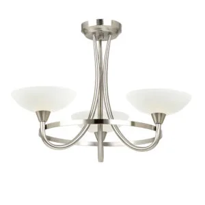Ceiling Lighting - Endon Cagney 3lt Semi Flush (CAGNEY-3SC)