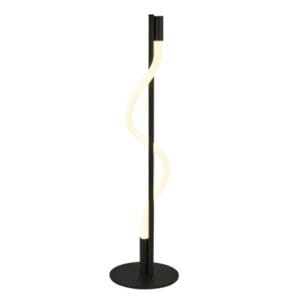 Table Lamps - Searchlight Serpent Table Lamp Black Metal & Opal Tube (57212BK)