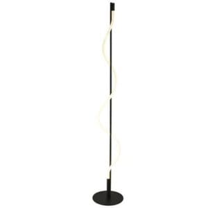 Floor Lamps - Searchlight Serpent Floor Lamp Black Metal & Opal Tube (57213BK)