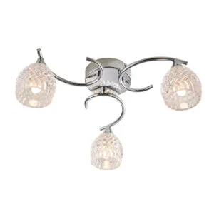 Ceiling Lighting - Endon Boyer 3lt Semi Flush (BOYER-3CH)