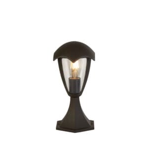 Bollards & Posts - Searchlight Bluebell Outdoor Post Grey Metal & Clear Polycarb (57892-300)