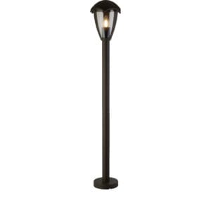 Bollards & Posts - Searchlight Bluebell Outdoor Post Grey Metal & Clear Polycarb (57892-970)