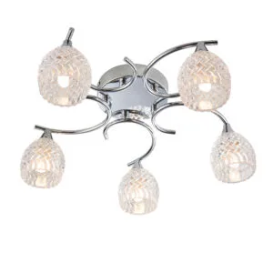 Ceiling Lighting - Endon Boyer 5lt Ceiling Light (Polished Chrome) (BOYER-5CH)