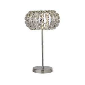 Table Lamps - Searchlight Marylin Table Lamp Chrome Crystal Glass & Sand Diffuser (5817CC)