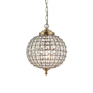 Ceiling Pendants - Endon Tanaro 1lt Pendant (Antique Brass) (EH-TANARO-AB)