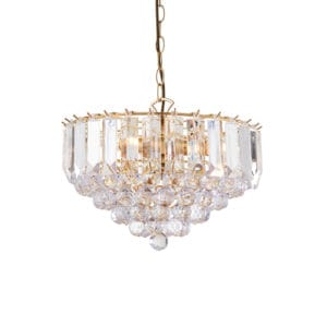 Ceiling Pendants - Endon Fargo 3lt Pendant (Brass) (FARGO-14BP)