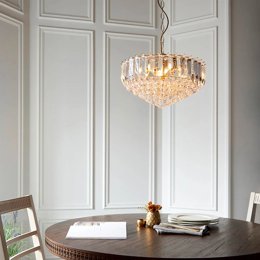 Ceiling Pendants - Endon Fargo 6lt Pendant (FARGO-18BP) - View 3