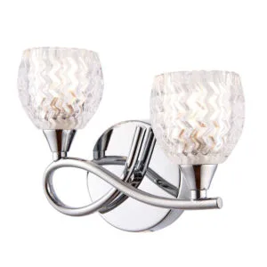 Wall Lighting - Endon Boyer Left Twin Wall Light (Polished Chrome) (BOYER-2WBCH-L)