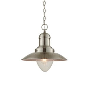 Ceiling Pendants - Endon Mendip Single Ceiling Pendant ( Nickel) (60799)