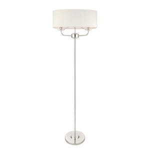 Floor Lamps - Endon Nixon Floor Lamp (Bright Nickel) (60803)