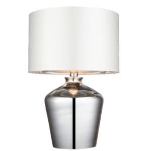 Endon Waldorf Table Lamp (Chrome Glass)