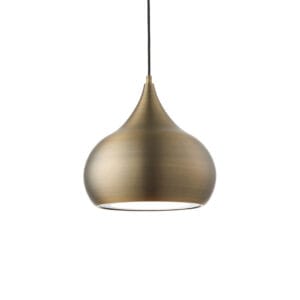 Ceiling Pendants - Endon Brosnan 1lt 18W LED Pendant (Matt Antique Brass) (61299)