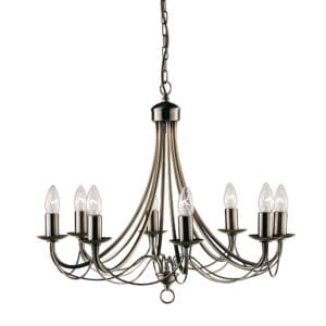 Ceiling Pendants - Searchlight Maypole 8Lt Pendant Antique Brass Metal (6348-8AB)