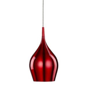 Ceiling Pendants - Searchlight Vibrant Pendant Metallic Red Metal (6461-12RE)