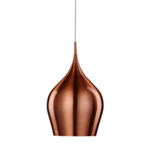 Ceiling Pendants - Searchlight Vibrant Pendant Metallic Pink Metal (6461-26CU)