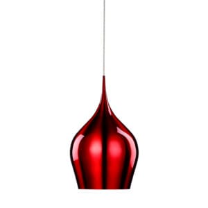 Ceiling Pendants - Searchlight Vibrant Pendant Metallic Red Metal (6461-26RE)