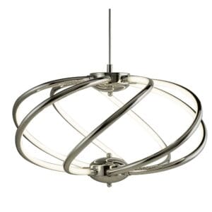 Ceiling Pendants - Searchlight Magic 7Lt Pendant Chrome Metal & Opal Acrylic (6500-7CC)