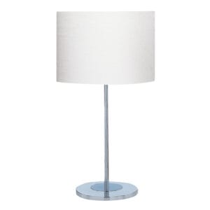 Table Lamps - Searchlight Carter Table Lamp Chrome Base & Fabric Shade (6550CC-1)