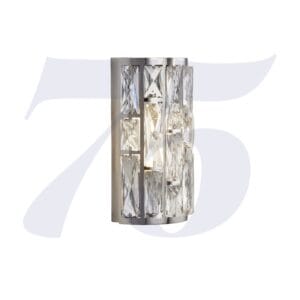 Wall Lighting - Searchlight Bijou 2Lt Wall Light Chrome Metal & Crystal Glass (6582-2CC)
