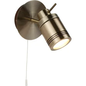 Searchlight Samson Spotlight Wall Light Antique Brass Metal