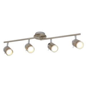 Searchlight Samson 4Lt Split Bar Spotlight Satin Silver Metal