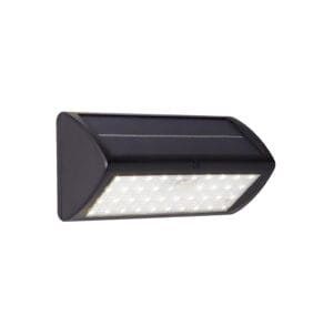 Wall Lighting - Searchlight Solar Outdoor Wall Light Black Metal & White Polycarbonate (67422BK-PIR)