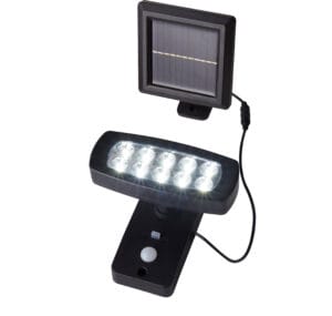 Searchlight Solar Outdoor Wall Light ABS & Clear Polycarbonate
